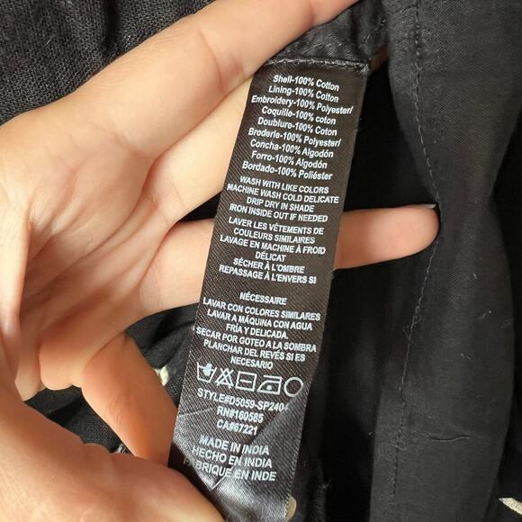 Ciebon 'Eliza' Black Embroidered A-Line Dress Size S - Picture 7 of 7